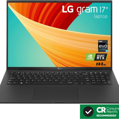 LG gram 17” Lightweight Laptop, Intel 13th Gen